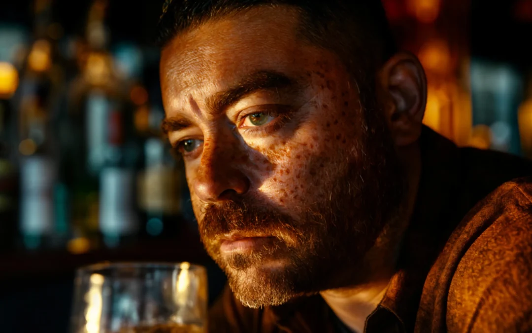signos de alcoholismo en la cara.